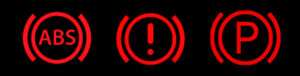 Dashboard warning signs brake service indicators