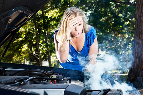 Woman Car Broken Vehicle repair Townsville